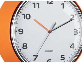 Karlsson 6006OR ceas de perete design, portocaliu,diametru 34 cm