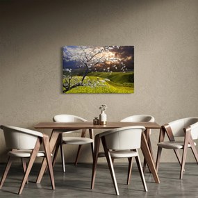 Tablou - Peisaj cu pomul înflorit (90x60 cm)