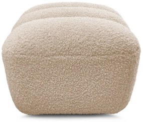 Taburet bej cu tapițerie din țesătură bouclé Hippolyte – Bobochic Paris