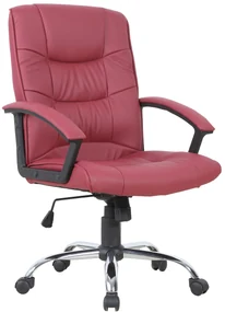 Scaun de birou directorial US02, bordo, 66x62x107-117 cm