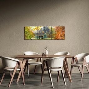 Tablou cu pescărie (cu ceas) (90x30 cm)