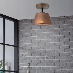 Lustră LED aplicată Brilagi ANTHONY 1xE14/60W/230V stejar nuc/maro