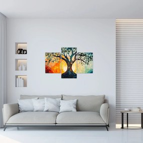 Tablou – Mozaic – soare și arbore I. (90x60 cm)