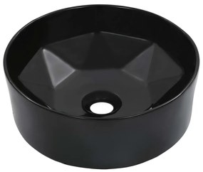 Chiuveta de baie, negru, 36 x 14 cm, ceramica