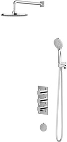 Omnires Contour set de duș ascuns cu termostat cu duș de ploaie crom SYSYS01XCR