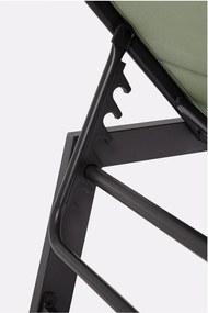 Șezlong de grădină verde din metal Hilde – Bizzotto