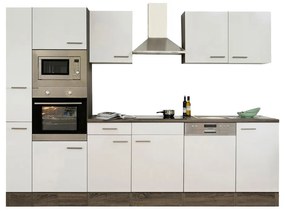 Mobilă de bucătărie Yorki 310, corp din stejar Yorki, cu față alb satinat