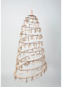 Set 10 decorațiuni de Crăciun din lemn Spira Medium