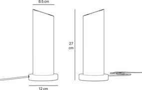 Lampa de masa tubulara din alama personalizabila Venere
