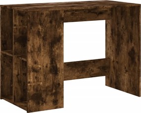 vidaXL Birou, stejar afumat, 102x50x75 cm, lemn compozit