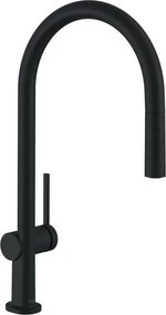 Baterie bucatarie cu dus extractibil Hansgrohe Talis M54 210 negru mat cu 1 tip de jet