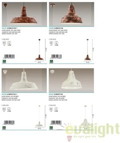 Lustra, Pendul Industrial Style, finisaj cupru-antic, diam.35cm, SOMERTON 49388 EL