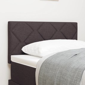 vidaXL Tăblie cap cu lumini cu bandă LED Ajustabil Maro 80 cm țesătură