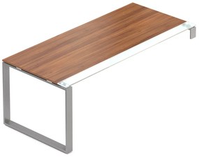 Masa Creator 200 x 90 cm, baza gri, 1 picior, nuc