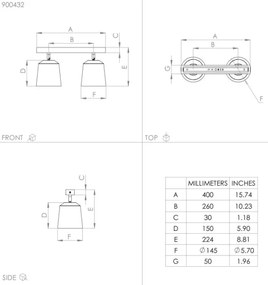 Spot COTORRO 2xE27/25W/230V Eglo 900432