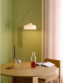 Aplică de perete albă/bej cu alimentare la priză ø 29 cm Current – Hübsch