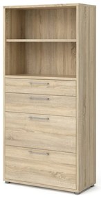 Bibliotecă modulară cu aspect de lemn de stejar 89x189 cm Prima – Tvilum