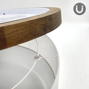 Plafonieră Brilagi BELLADONNA 2xE27/15W/230V d. 40 cm alb/stejar nuc