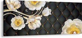 Tablou - Imagine cu flori de trandafir alb (120x50 cm)