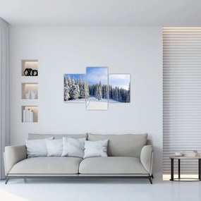 Tablou - Iarna in pădure (90x60 cm)