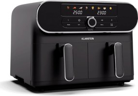 Klarstein Friteuză cu aer cald AuraAir Color Touch, 2 camere, 10 l, 1700 W, 80 - 200 °C, 8 programe