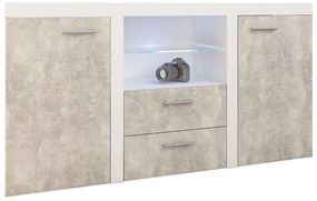 Comodă combinată Rokara (Alb) (iluminat LED). 1053859