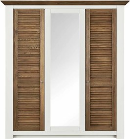 Dulap lemn masiv alb Lucia Maro, 155 × 55 × 190 cm