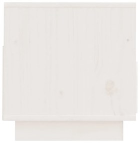 Comoda TV, alb, 60x35x37 cm, lemn masiv de pin 1, Alb
