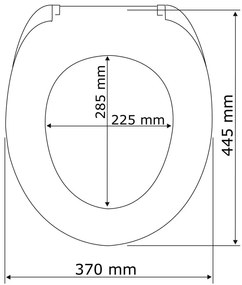 Capac WC Wenko Rieti, 44,5 x 37 cm, alb