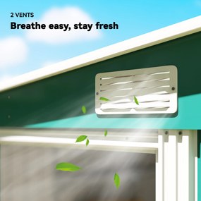 Outsunny Magazie Grădină din Oțel, Ușă Glisantă, pentru Căsuță de Unelte, Căsuță de Grădină, 154x206.5x160/181 cm, Albă | Aosom Romania