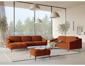 Colțar portocaliu cu tapițerie din catifea (cu colț pe partea stângă) Nalu – Makamii