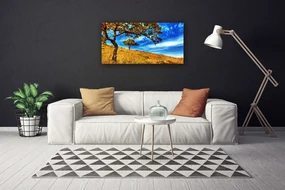 Tablou pe panza canvas Meadow Copaci Natura Galben Maro