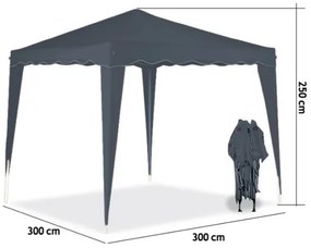 Deuba Stand Capri 3 × 3 antracit