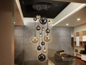Lustra XXL suspendata cu 14 pendule design modern Dark