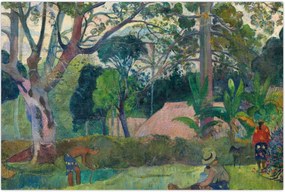 Tablou - Paul Gauguin, Te raau rahi (The Big Tree), reproducere (90x60 cm)
