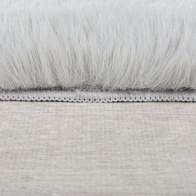 Blană gri deschis sintetică 200x290 cm Ivy Luxury Fur – Flair Rugs