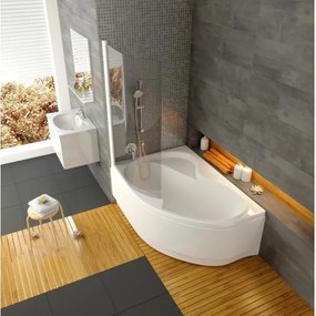 Cadă de colț ROSA 160 x 105 cm, acrilic, alb — Ravak CM21000000