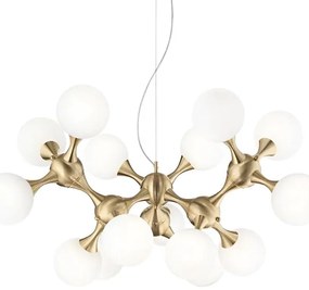 Lustră pe cablu Ideal Lux NODI 15xE14/28W/230V alamă