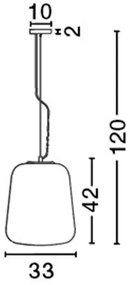 Lustra / Pendul design modern 33cm Oliverio NVL-7212602
