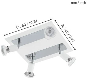 Eglo 94962 - LED Lampa spot SARRIA 4xGU10-LED/5W/230V