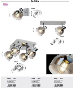 Plafoniera cu 4 spoturi directionabila design modern Tarien