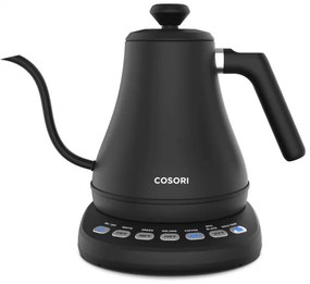 Fierbător electric Cosori CO108-NK-EUR, 1200W, 0.8L, Cafea sau ceai, Control Strix, 5 trepte, Negru