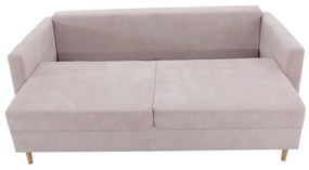 Canapea extensibilă, roz antic textil Queens, AURELIA