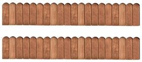 Role de bordura, 2 buc., 120 cm, lemn de pin tratat 2, Maro