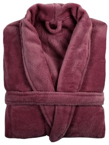 Halat de baie burgundy L/XL din micropluș Cosy – Tiseco Home Studio