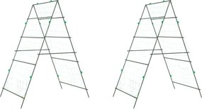 vidaXL Spaliere de grădină plante cățărătoare 2 buc. oțel, cu cadru A