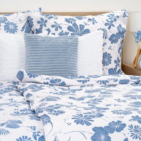 Lenjerie de pat din bumbac 4Home Blue Meadow, 140 x 220 cm, 70 x 90 cm