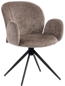 HOMCOM Scaun birou ergonomic, fotoliu birou cu șezut pivotant cu revenire automată, 60 x 66 x 86,5 cm, maro deschis | Aosom Romania