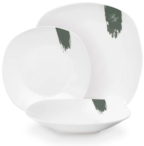 Set farfurii 18 piese din portelan Green Matt Berlinger Haus BH 10205