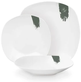 Set farfurii 18 piese din portelan Green Matt Berlinger Haus BH 10205